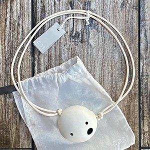 COS Cutout Metal Necklace - Beige